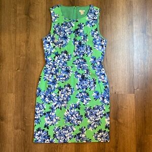 J.Crew Floral Printed Textured Sheath Dress - Size 4